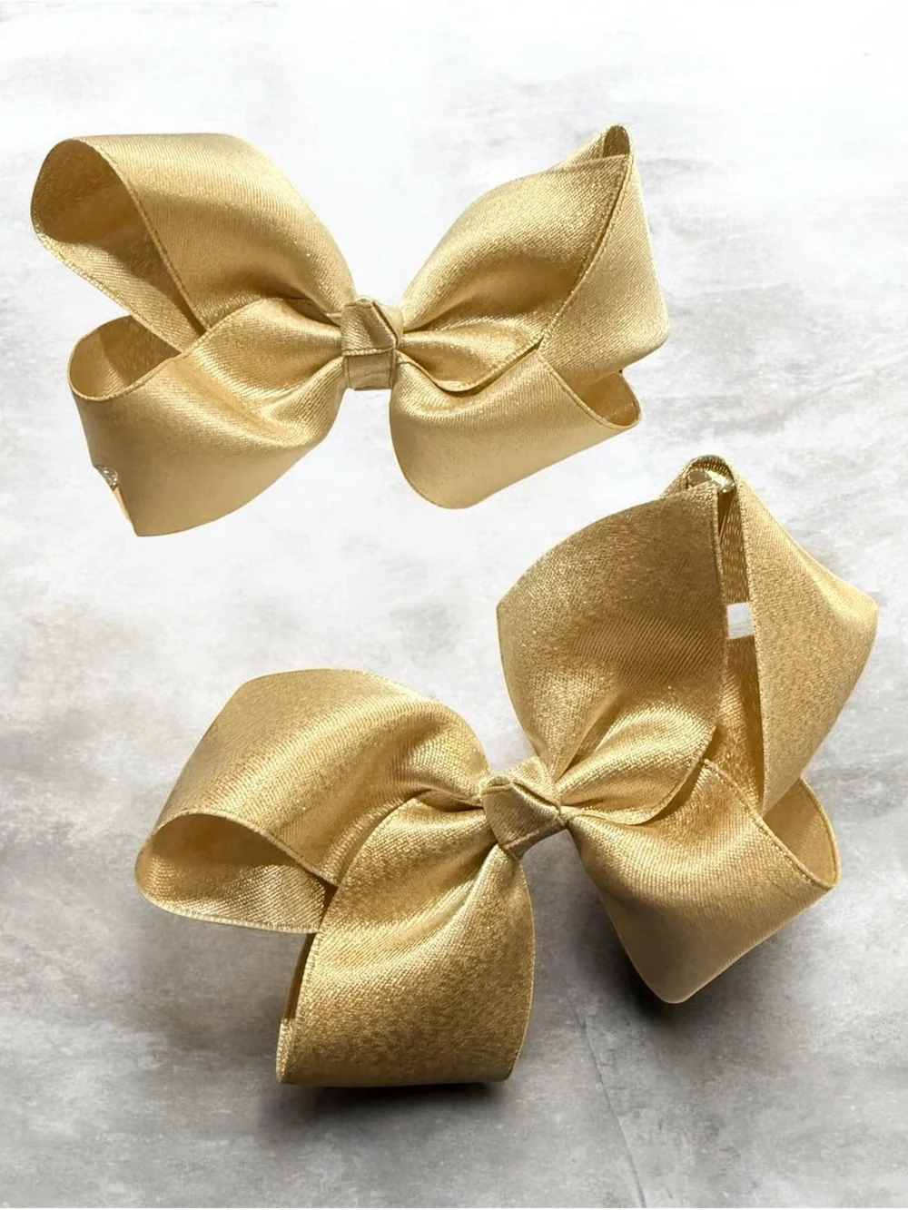 Gold Hair Bows for Kids - Pack of 2